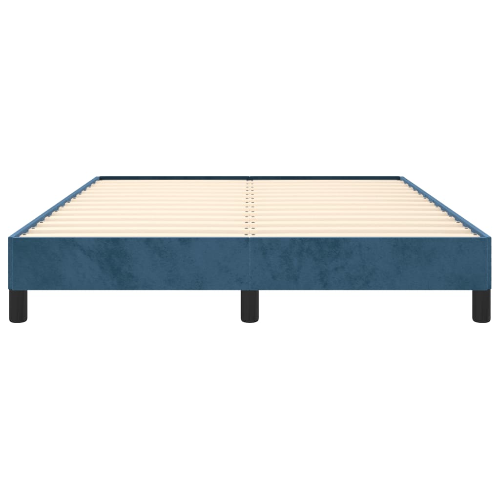 Bedframe Fluweel Donkerblauw 140 x 190 cm 25 cm