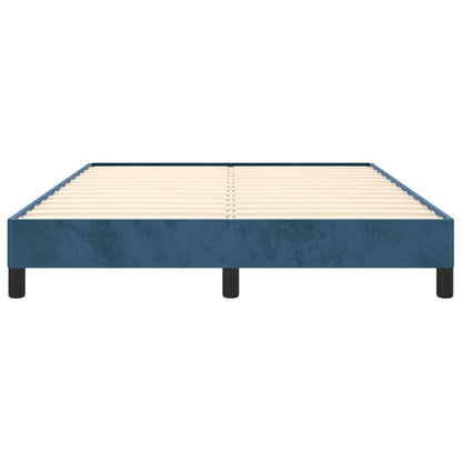 Bedframe Fluweel Donkerblauw 140 x 190 cm 25 cm