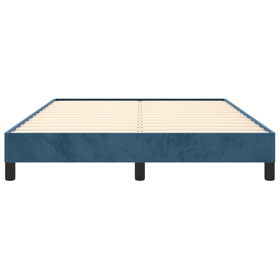 Bedframe Fluweel Donkerblauw 140 x 190 cm 25 cm