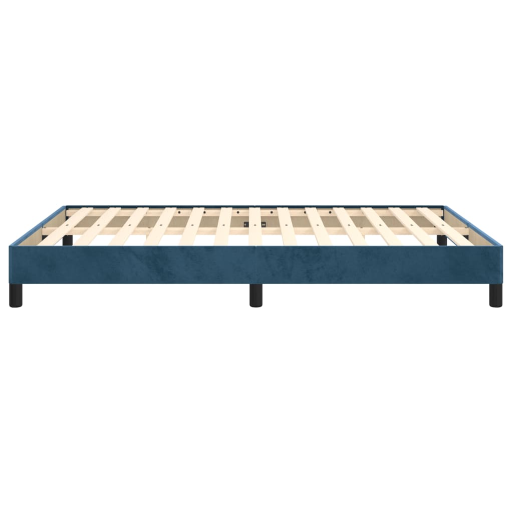 Bedframe Fluweel Donkerblauw 140 x 190 cm 25 cm