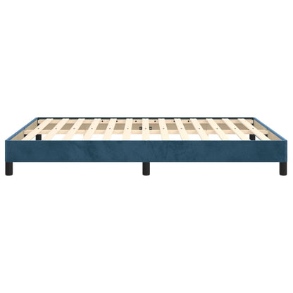 Bedframe Fluweel Donkerblauw 140 x 190 cm 25 cm