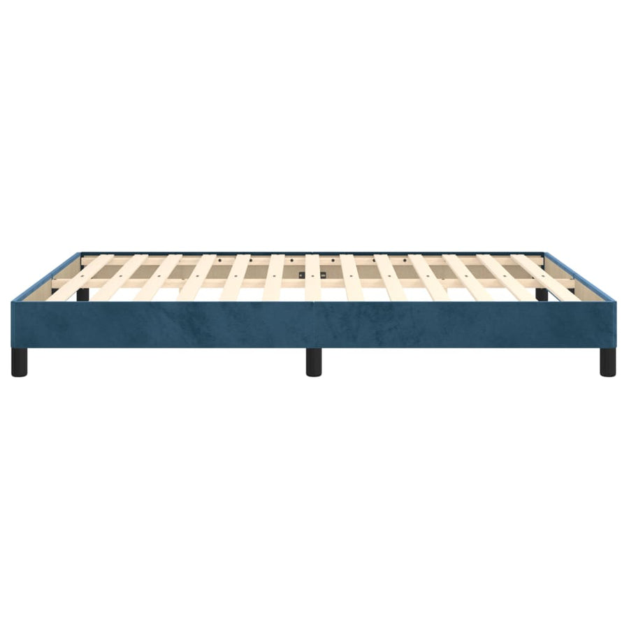 Bedframe Fluweel Donkerblauw 140 x 190 cm 25 cm