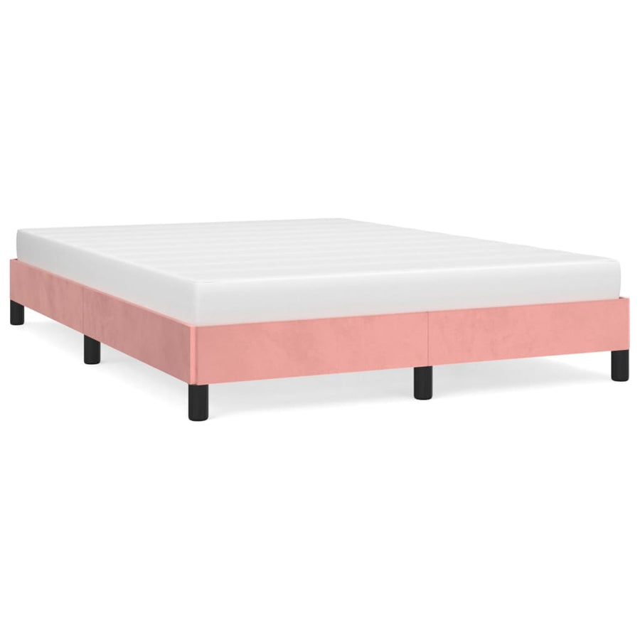 Bedframe Fluweel Roze 140 x 190 cm 25 cm