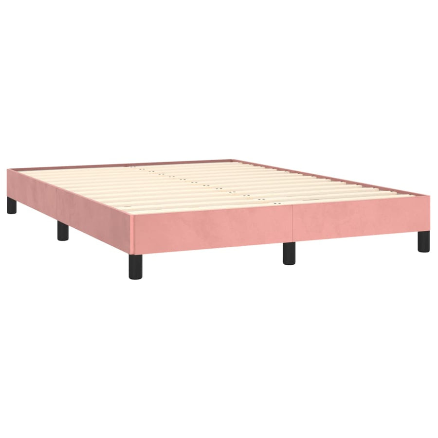 Bedframe Fluweel Roze 140 x 190 cm 25 cm