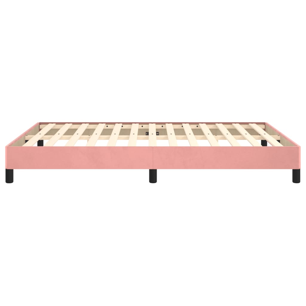 Bedframe Fluweel Roze 140 x 190 cm 25 cm