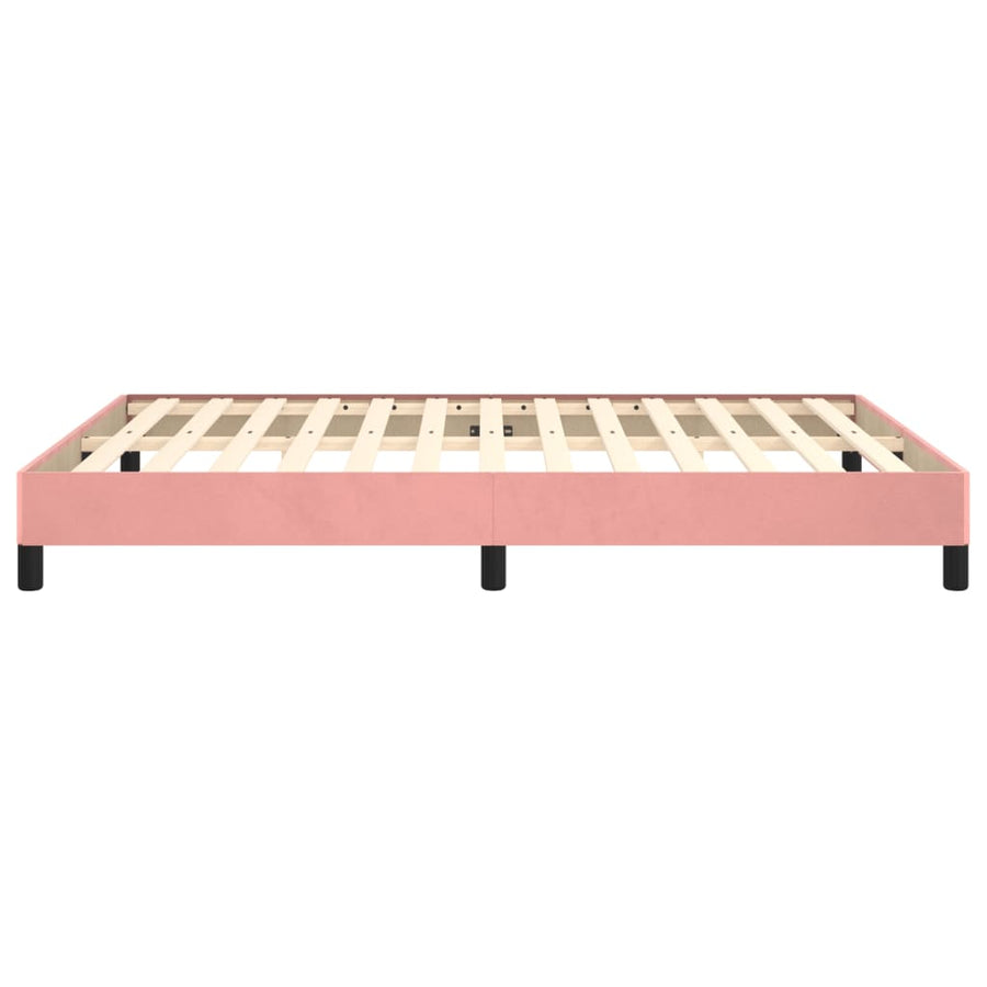Bedframe Fluweel Roze 140 x 190 cm 25 cm