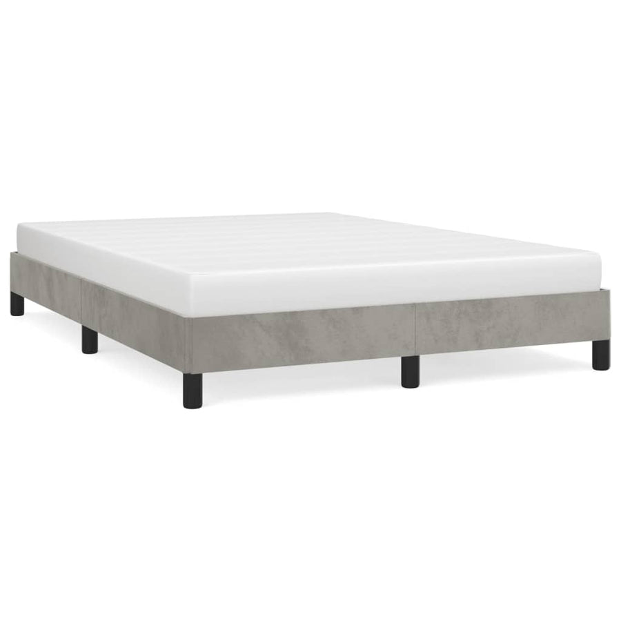 Bedframe Fluweel Lichtgrijs 140 x 200 cm 25 cm