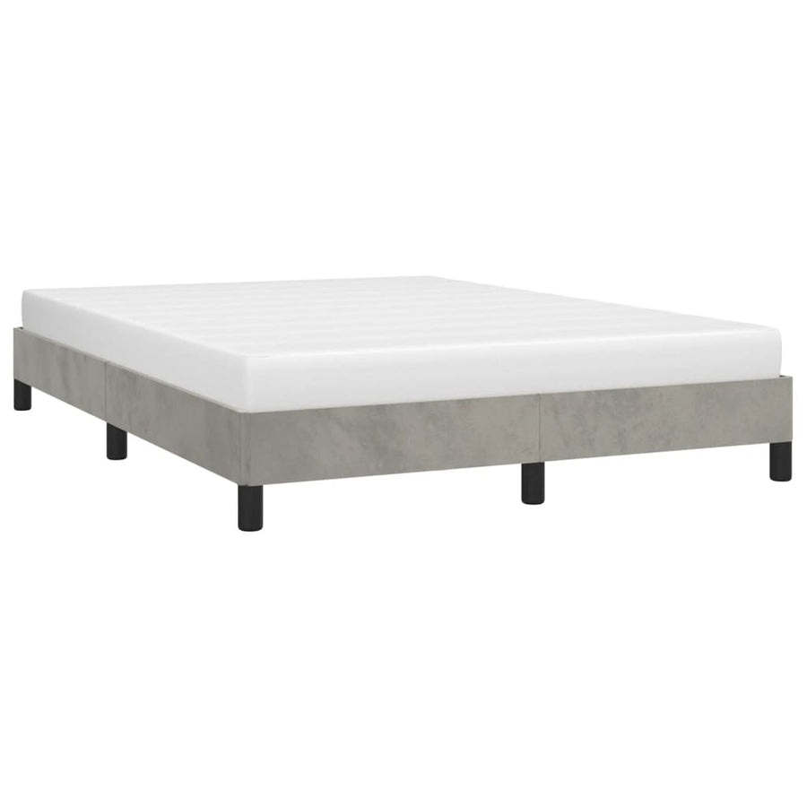 Bedframe Fluweel Lichtgrijs 140 x 200 cm 25 cm