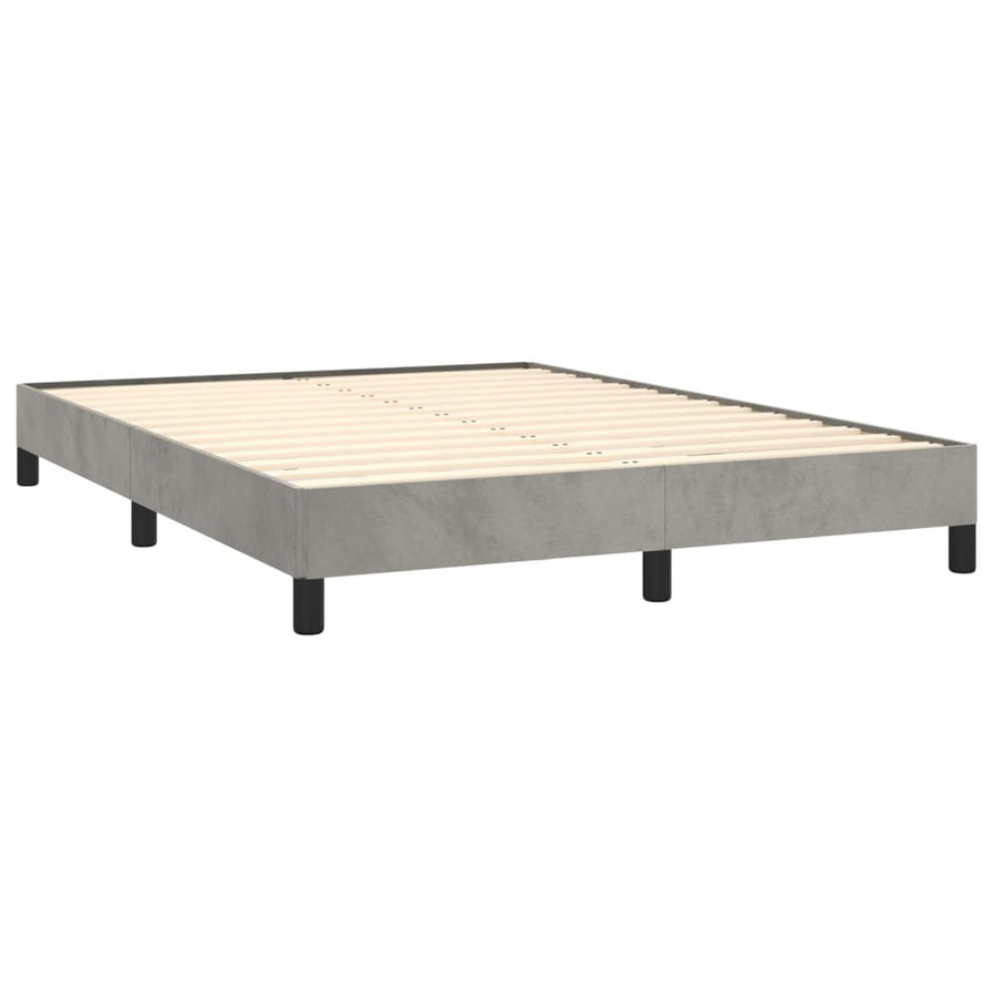 Bedframe Fluweel Lichtgrijs 140 x 200 cm 25 cm