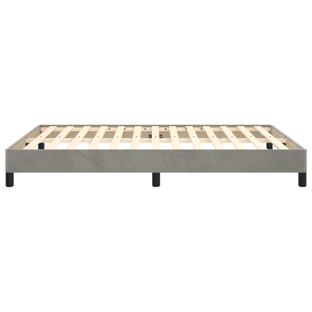 Bedframe Fluweel Lichtgrijs 140 x 200 cm 25 cm
