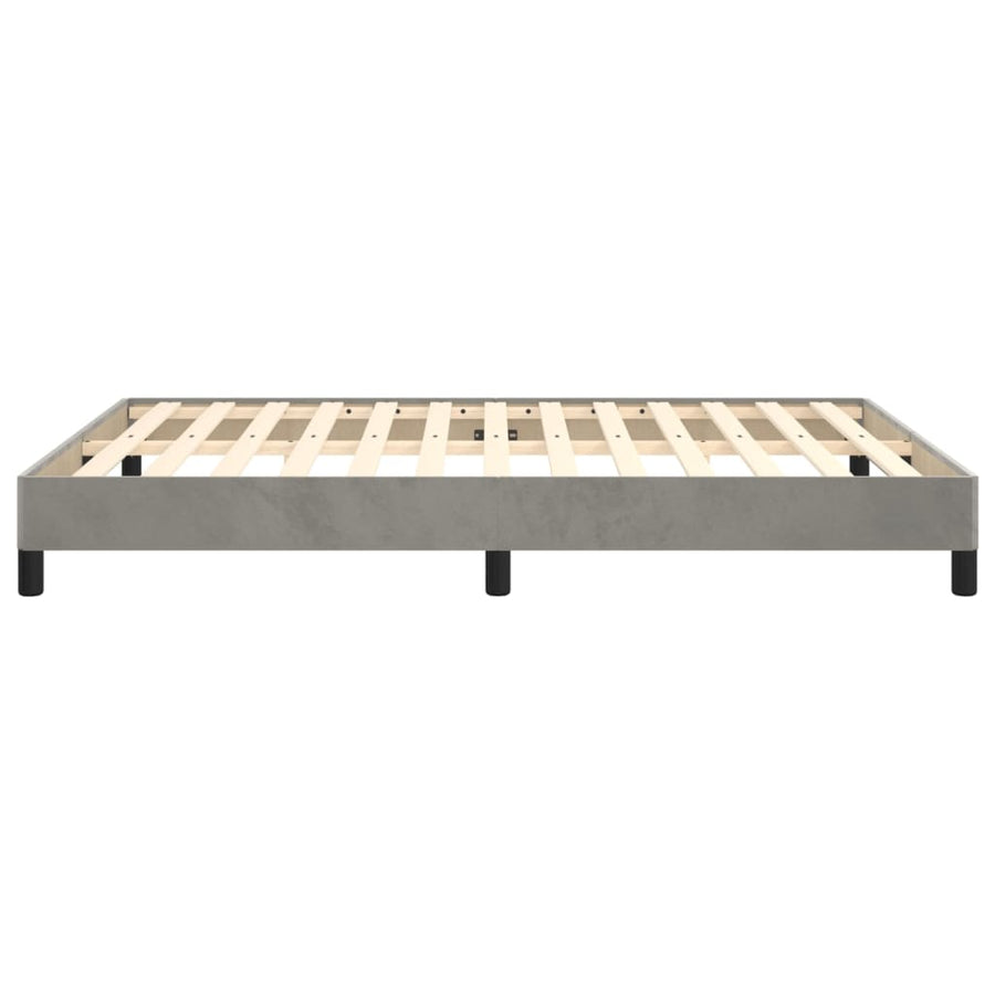 Bedframe Fluweel Lichtgrijs 140 x 200 cm 25 cm