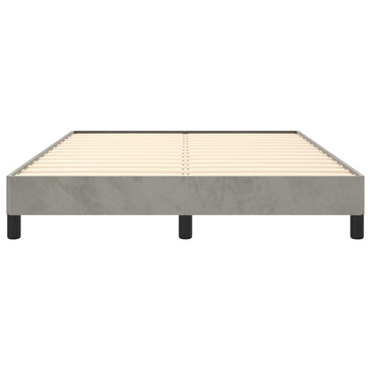 Bedframe Fluweel Lichtgrijs 140 x 200 cm 25 cm