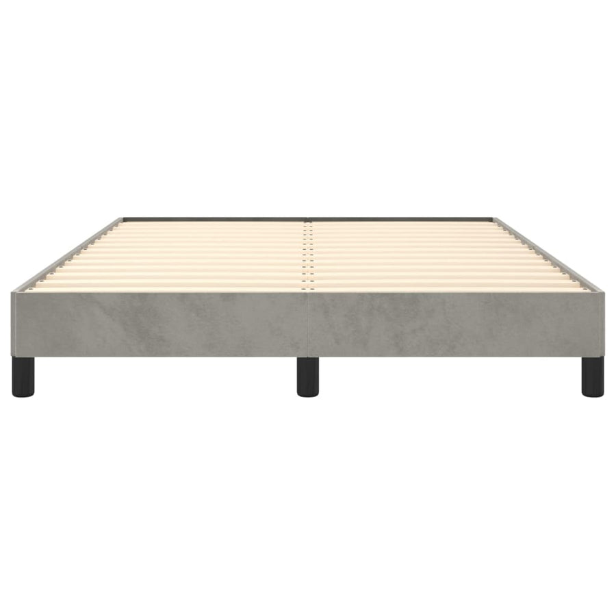 Bedframe Fluweel Lichtgrijs 140 x 200 cm 25 cm