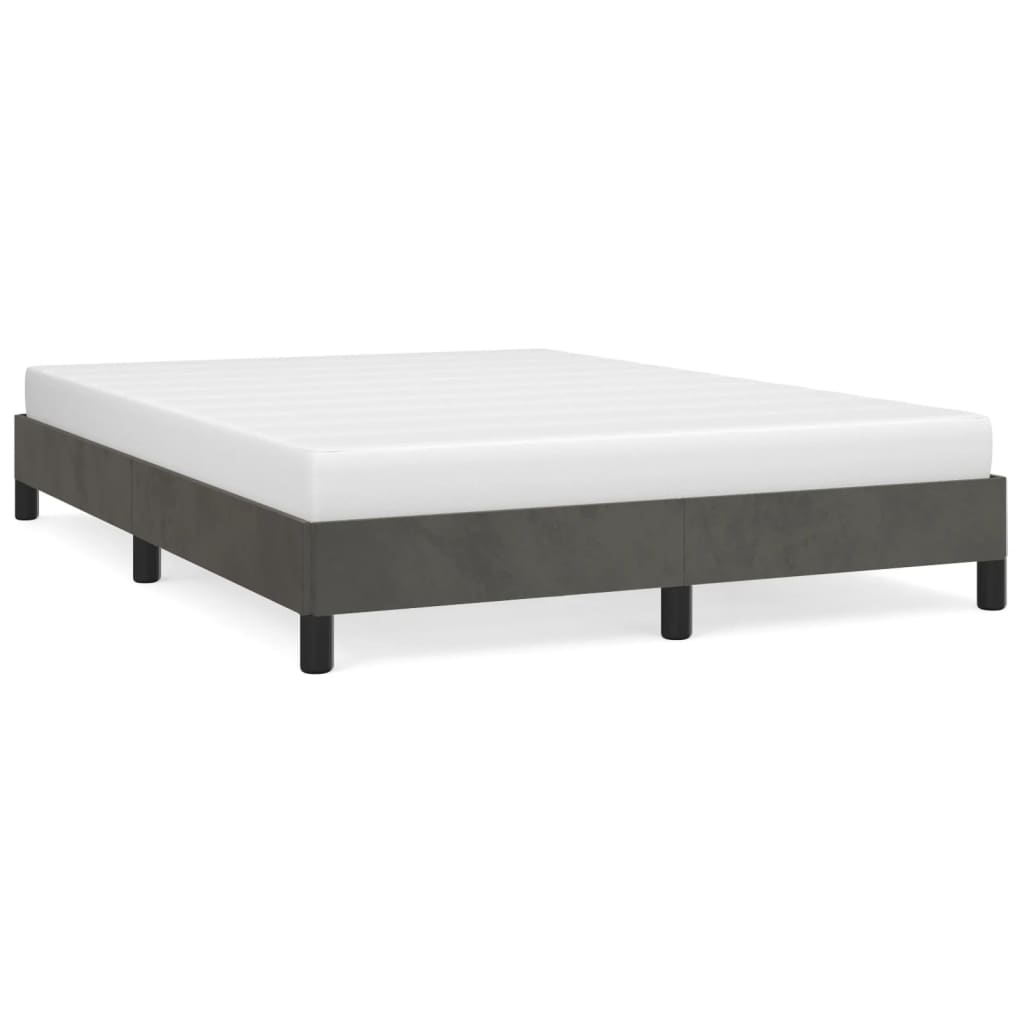 Bedframe Fluweel Donkergrijs 140 x 200 cm 25 cm