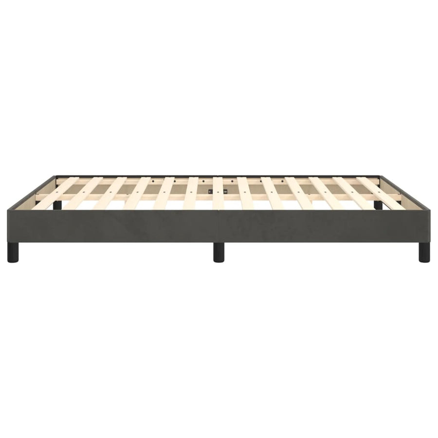 Bedframe Fluweel Donkergrijs 140 x 200 cm 25 cm
