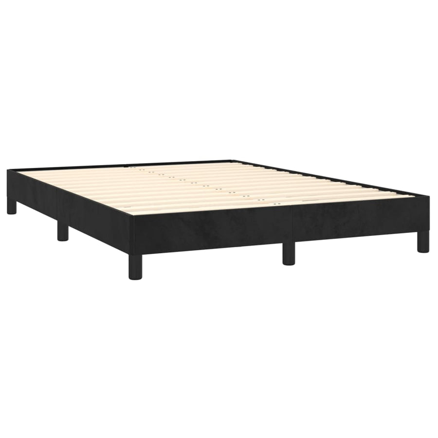 Bedframe Fluweel Zwart 140 x 200 cm 25 cm