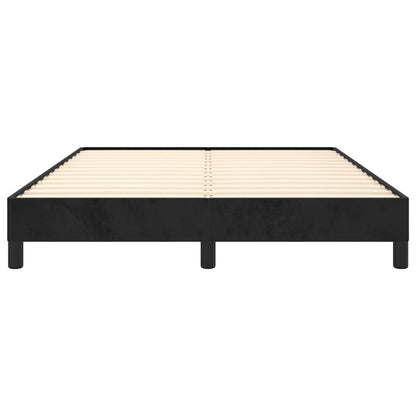 Bedframe Fluweel Zwart 140 x 200 cm 25 cm