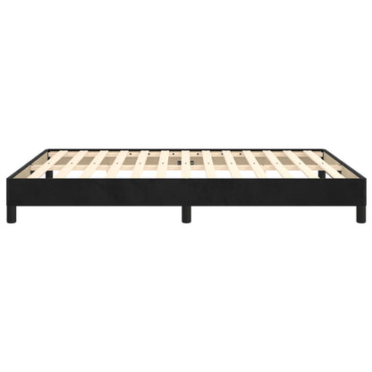 Bedframe Fluweel Zwart 140 x 200 cm 25 cm