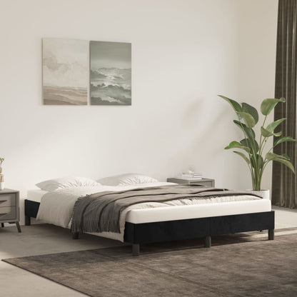 Bedframe Fluweel Zwart 140 x 200 cm 25 cm