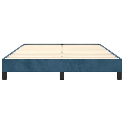 Bedframe Fluweel Donkerblauw 140 x 200 cm 25 cm