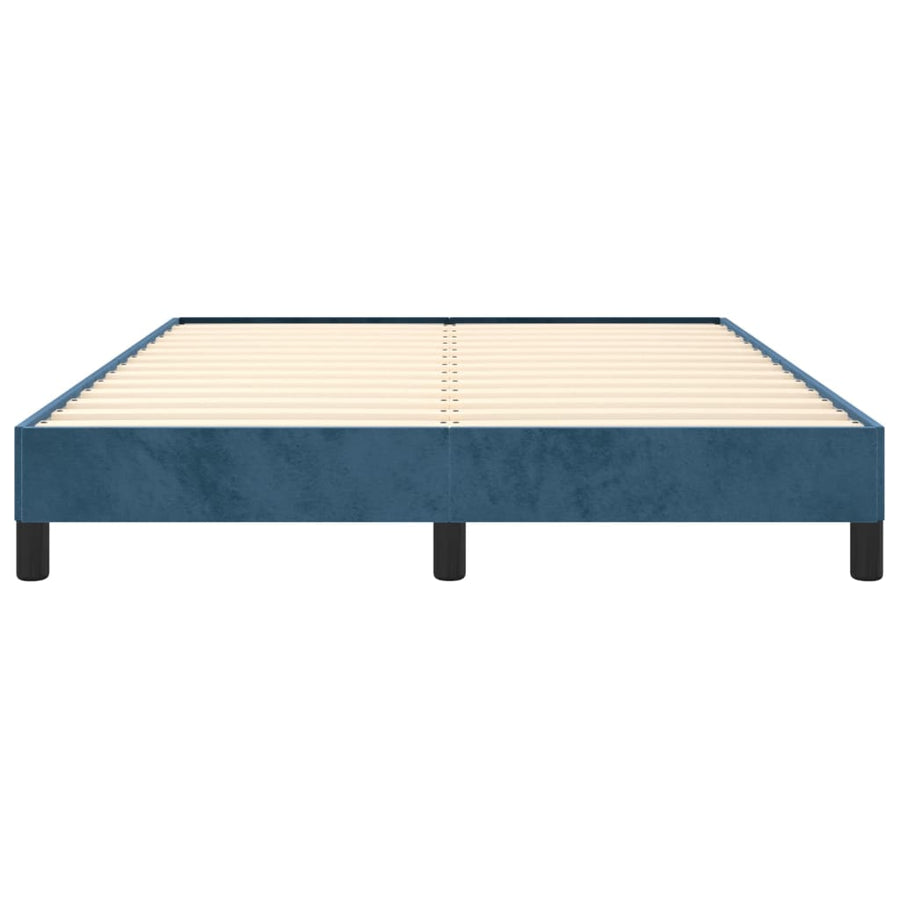 Bedframe Fluweel Donkerblauw 140 x 200 cm 25 cm
