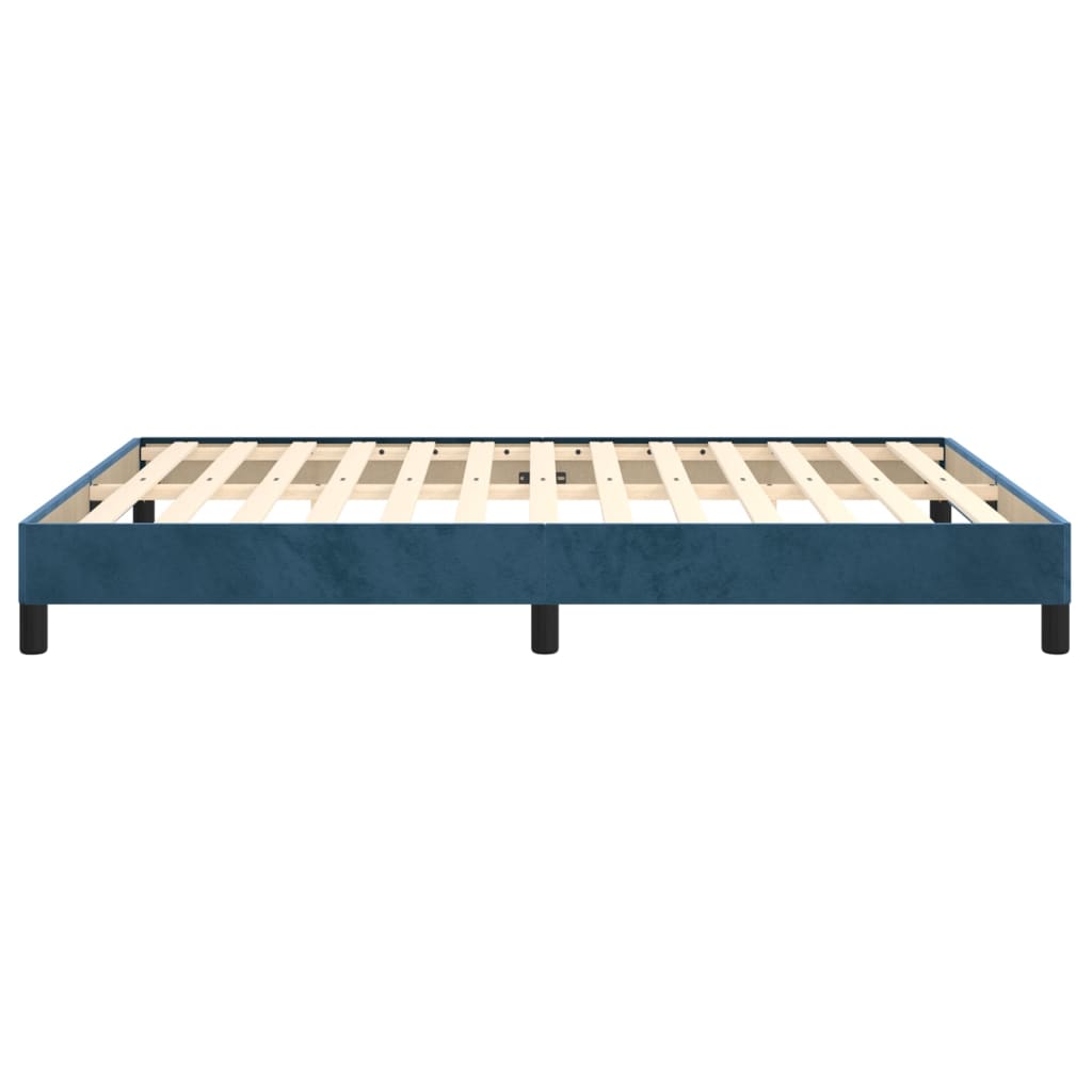 Bedframe Fluweel Donkerblauw 140 x 200 cm 25 cm