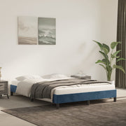 Bedframe 140x200 cm fluweel donkerblauw