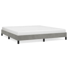 Bedframe Fluweel Lichtgrijs 160 x 200 cm 25 cm