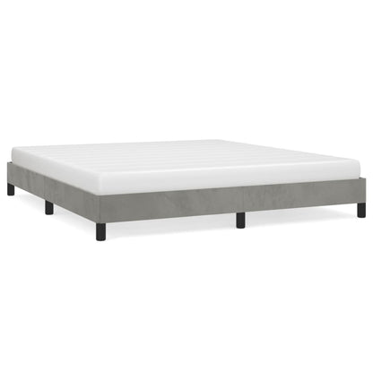 Bedframe Fluweel Lichtgrijs 160 x 200 cm 25 cm