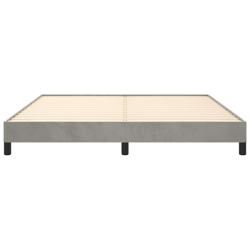 Bedframe Fluweel Lichtgrijs 160 x 200 cm 25 cm