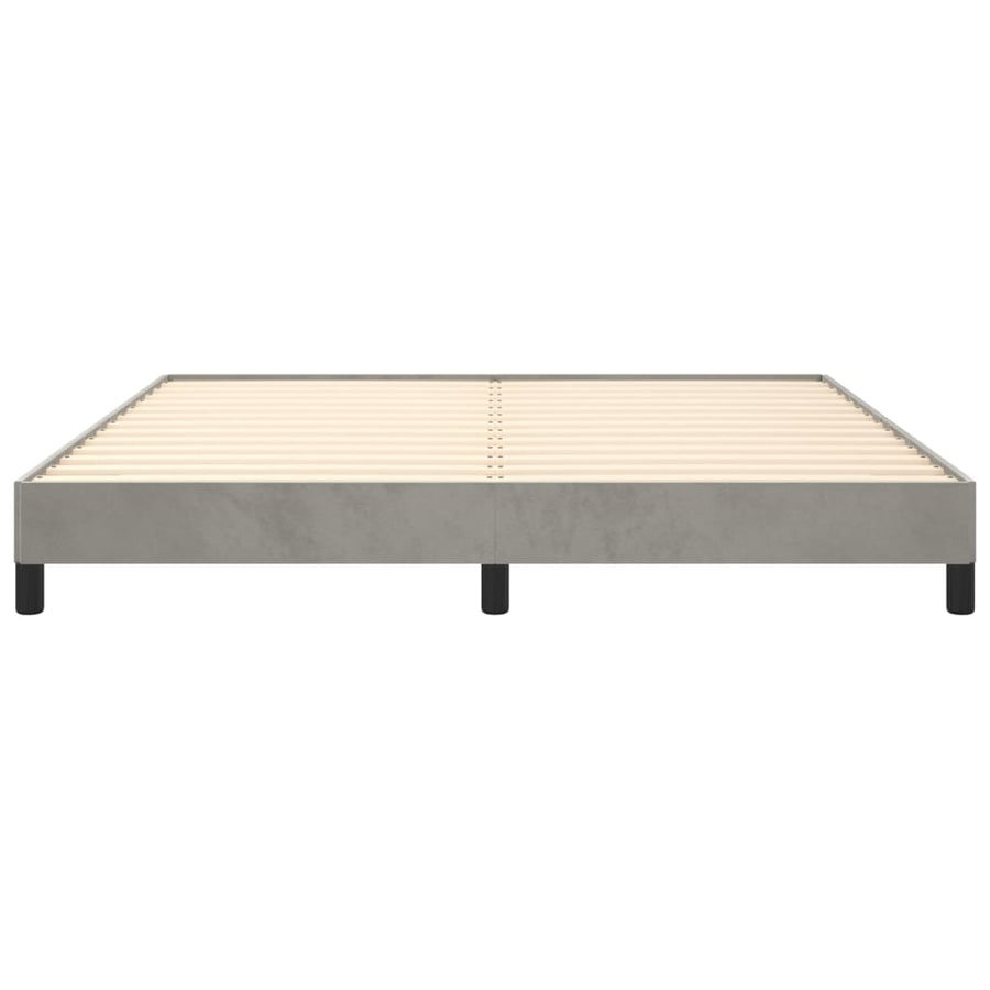 Bedframe Fluweel Lichtgrijs 160 x 200 cm 25 cm