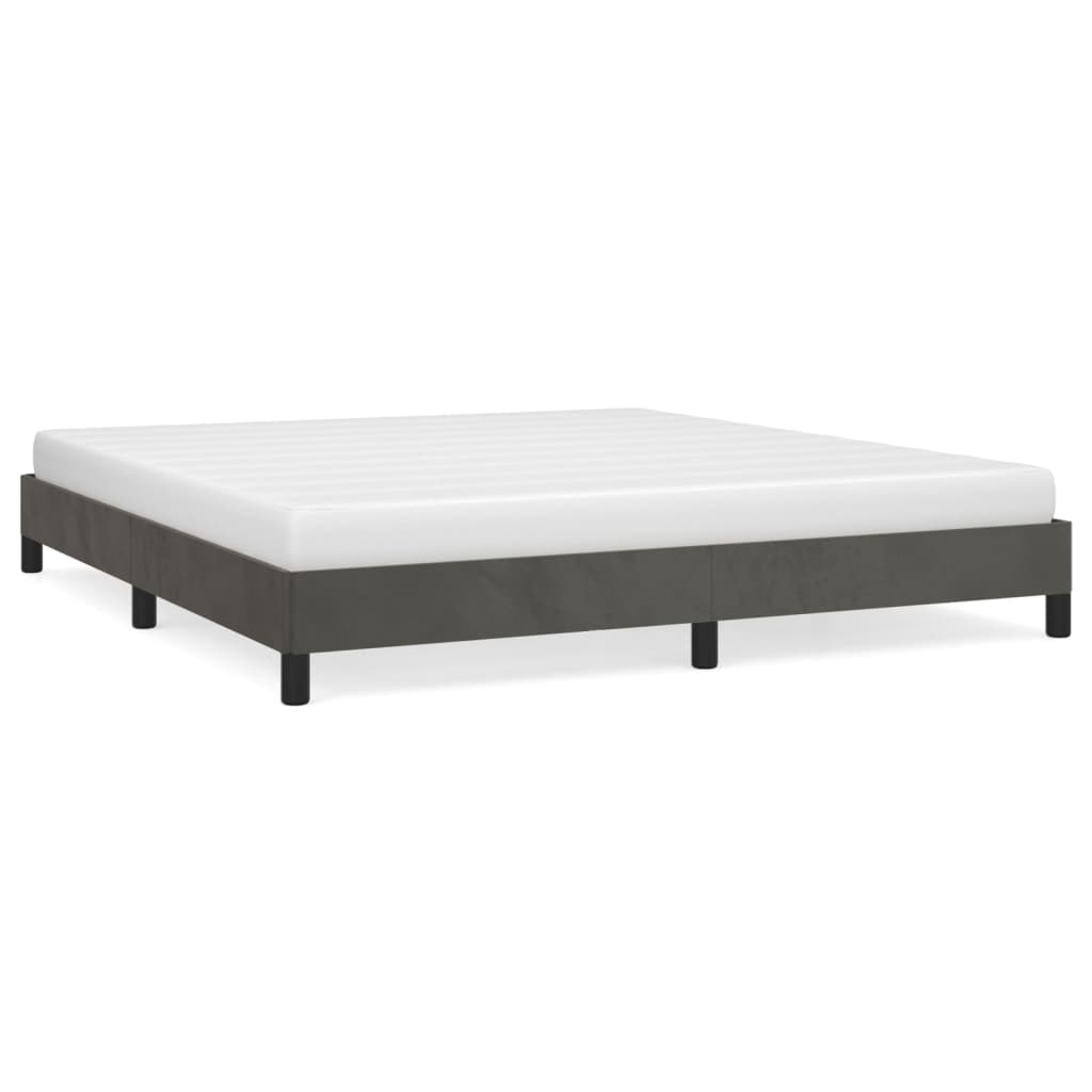 Bedframe Fluweel Donkergrijs 160 x 200 cm 25 cm