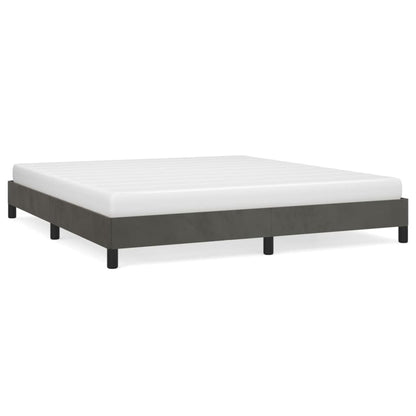 Bedframe Fluweel Donkergrijs 160 x 200 cm 25 cm