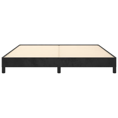 Bedframe Fluweel Zwart 160 x 200 cm 25 cm