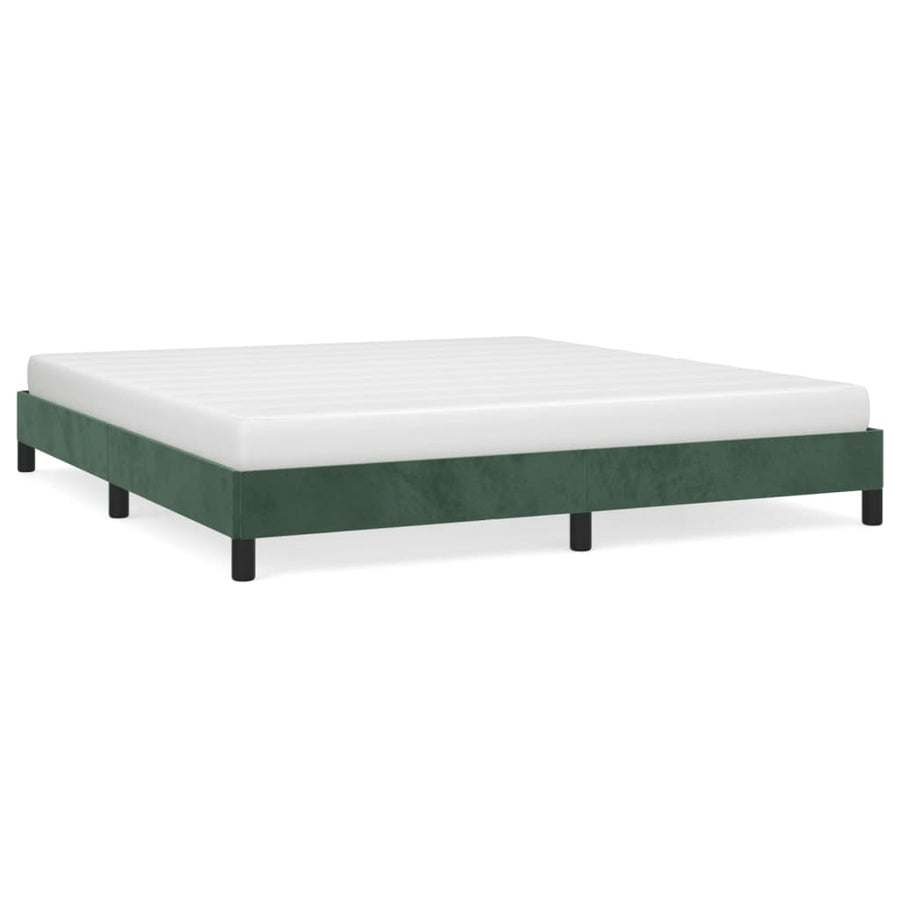 Bedframe Fluweel Donkergroen 160 x 200 cm 25 cm