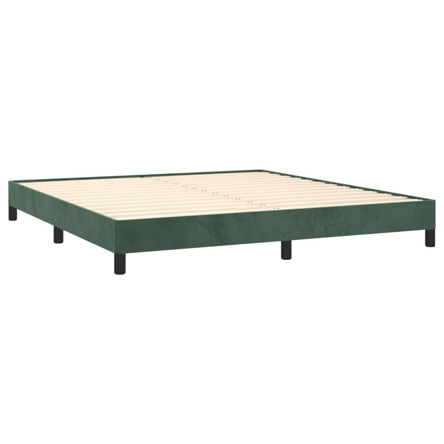Bedframe Fluweel Donkergroen 160 x 200 cm 25 cm