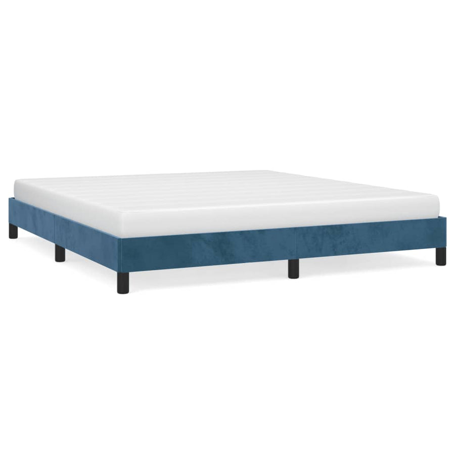 Bedframe Fluweel Donkerblauw 160 x 200 cm 25 cm
