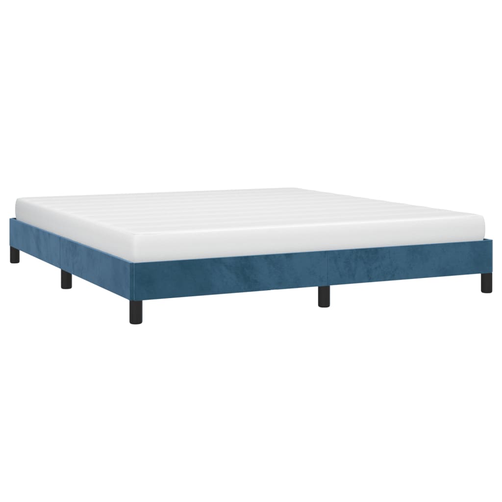 Bedframe Fluweel Donkerblauw 160 x 200 cm 25 cm