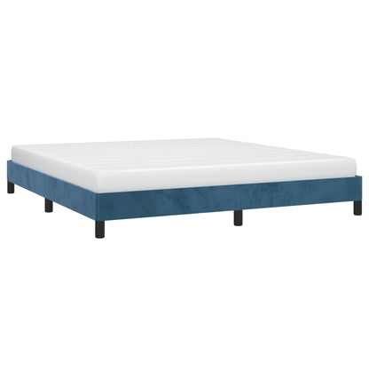 Bedframe Fluweel Donkerblauw 160 x 200 cm 25 cm