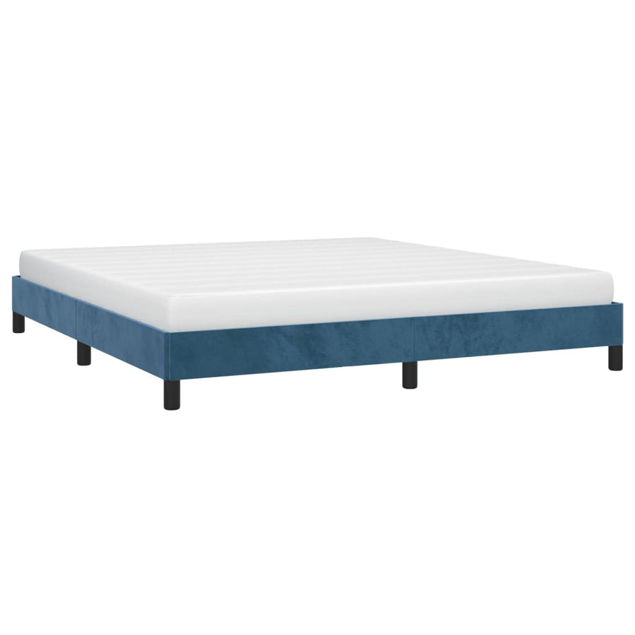 Bedframe Fluweel Donkerblauw 160 x 200 cm 25 cm