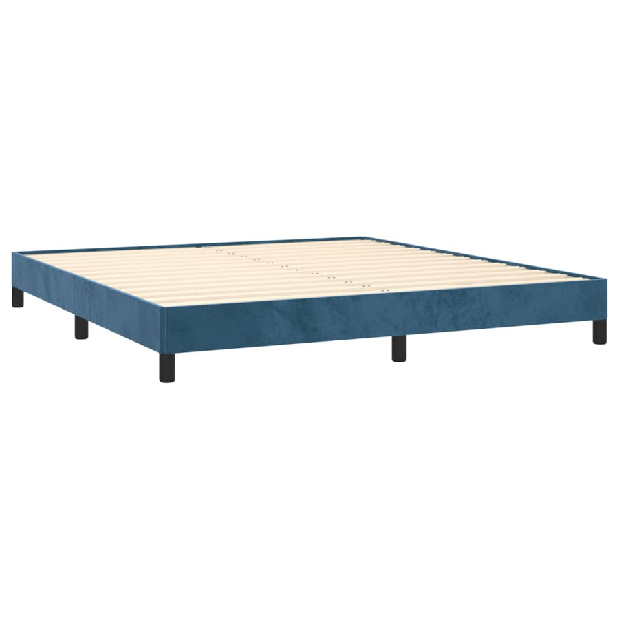 Bedframe Fluweel Donkerblauw 160 x 200 cm 25 cm