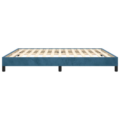 Bedframe Fluweel Donkerblauw 160 x 200 cm 25 cm