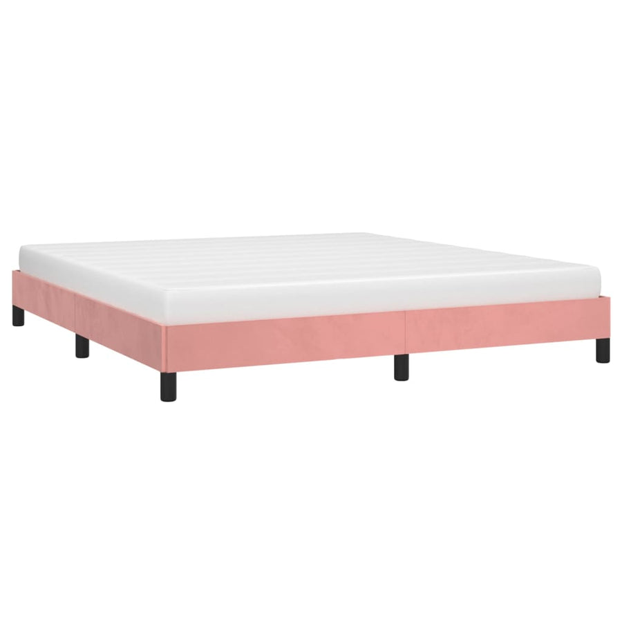 Bedframe Fluweel Roze 160 x 200 cm 25 cm