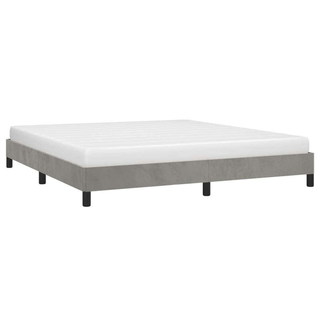 Bedframe Fluweel Lichtgrijs 180 x 200 cm 25 cm