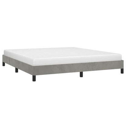 Bedframe Fluweel Lichtgrijs 180 x 200 cm 25 cm