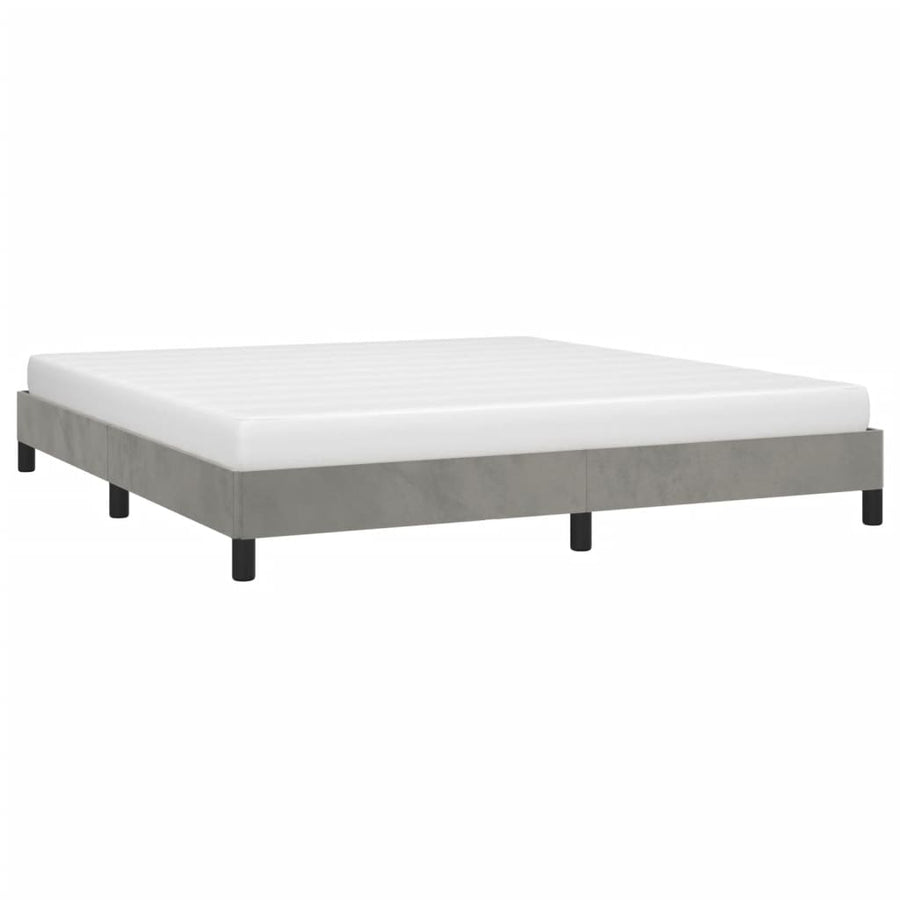Bedframe Fluweel Lichtgrijs 180 x 200 cm 25 cm