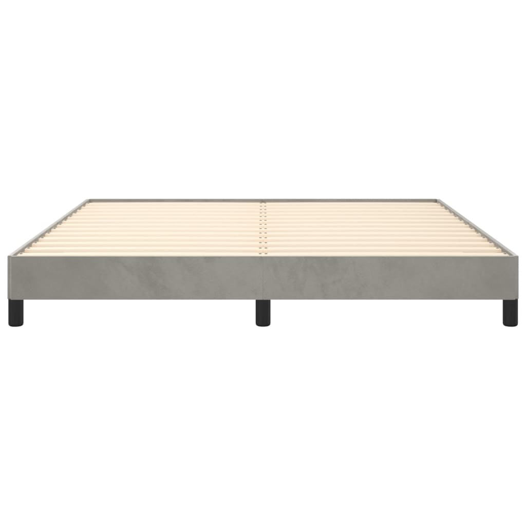 Bedframe Fluweel Lichtgrijs 180 x 200 cm 25 cm