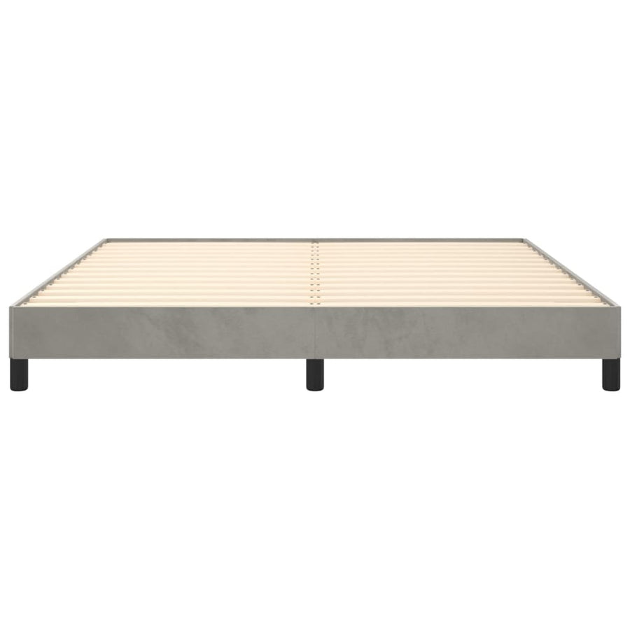 Bedframe Fluweel Lichtgrijs 180 x 200 cm 25 cm