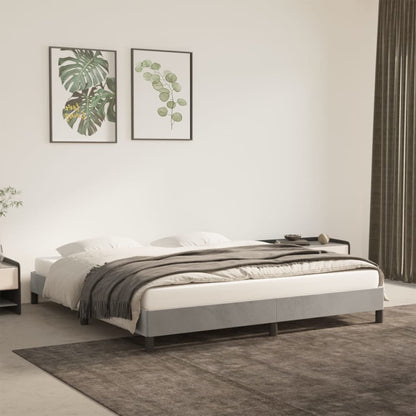 Bedframe Fluweel Lichtgrijs 180 x 200 cm 25 cm