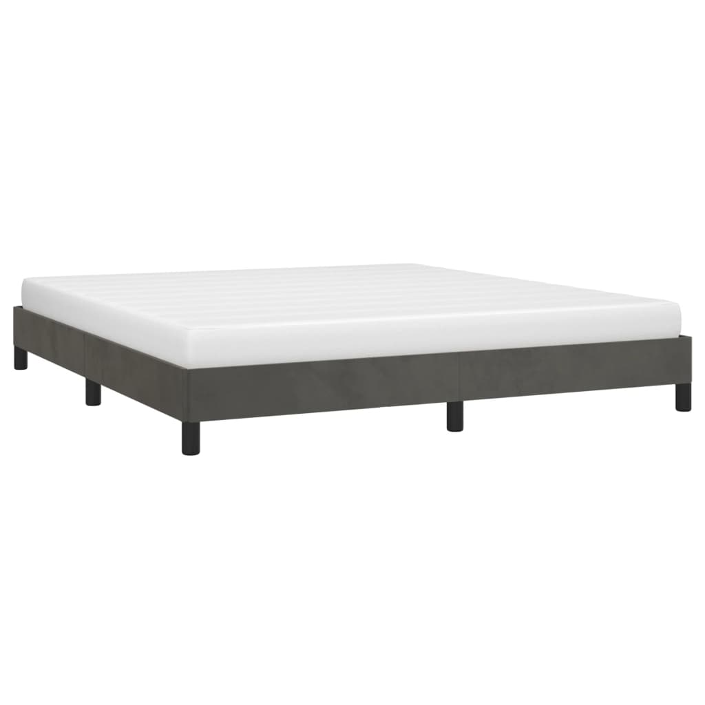 Bedframe Fluweel Donkergrijs 180 x 200 cm 25 cm
